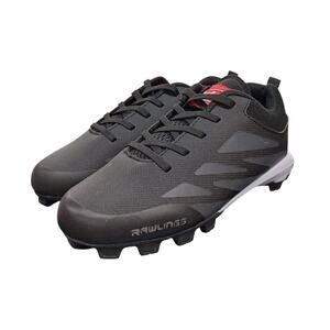 Rawlings Javlin Cool Flo System youth Size 4 Baseball Cleats Black and White